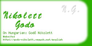 nikolett godo business card
